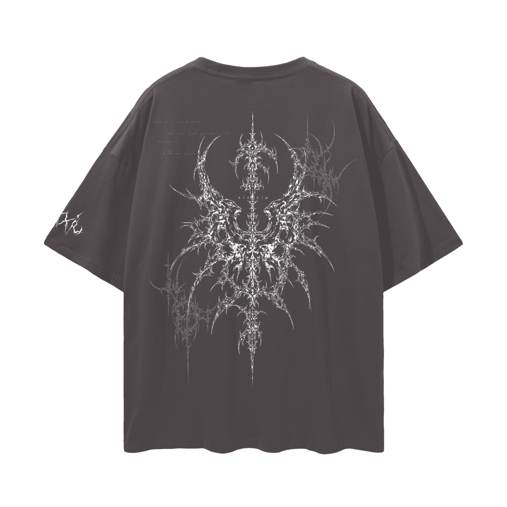 "bite ur skin" oversized shirt - dark ´ཀ`