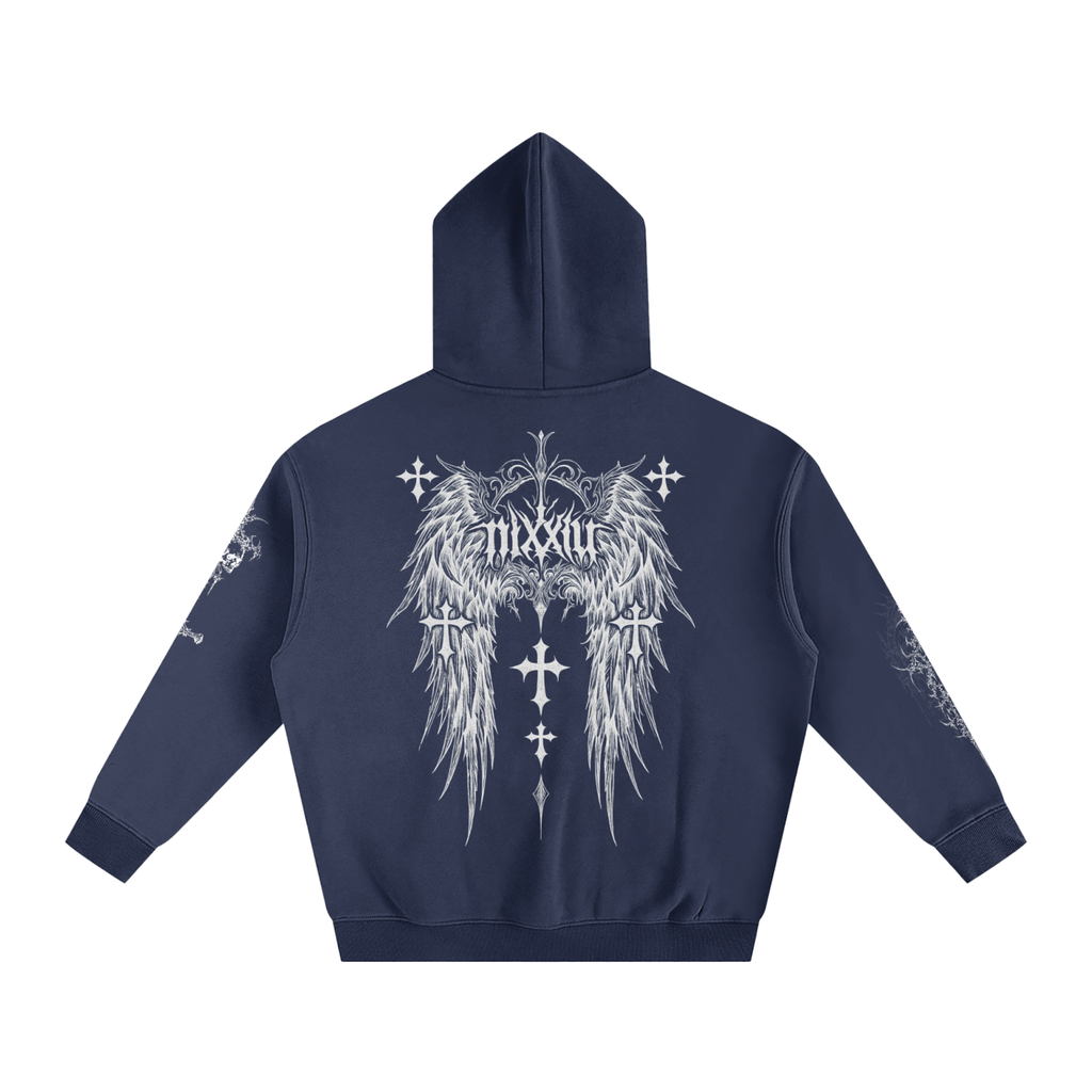 "wither" oversized hoodie - dark ෆ