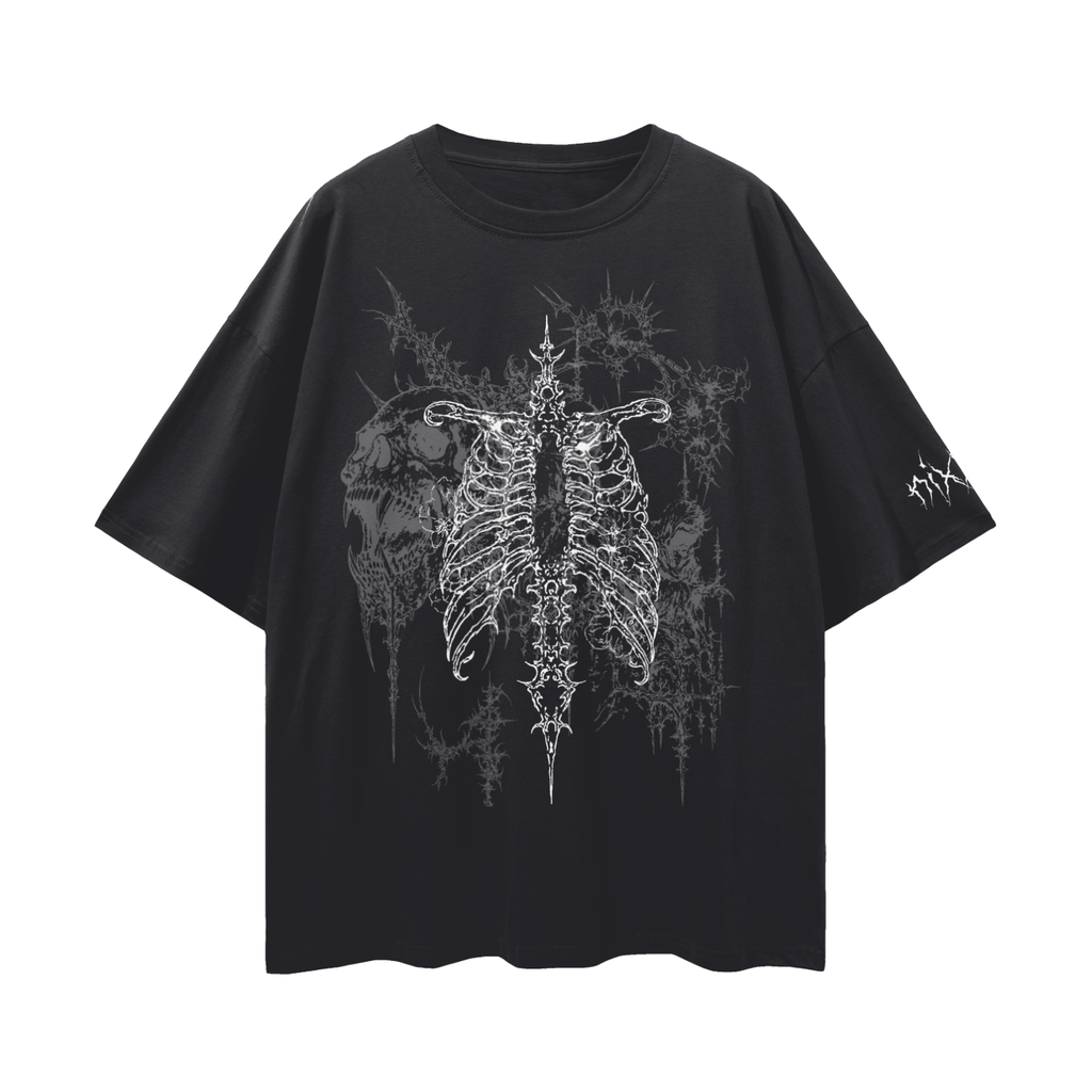 "bite ur skin" oversized shirt - dark ´ཀ`