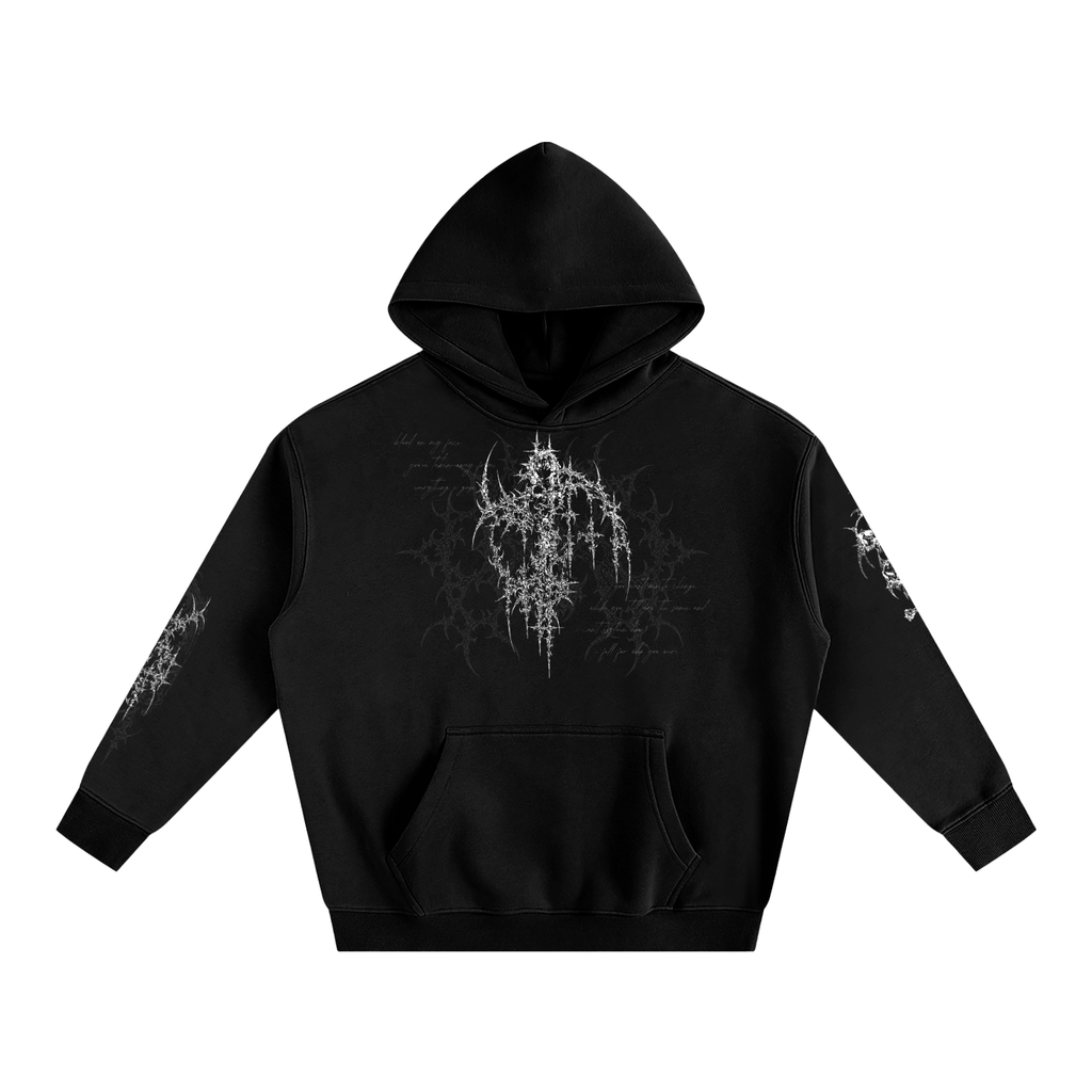 "wither" oversized hoodie - dark ෆ