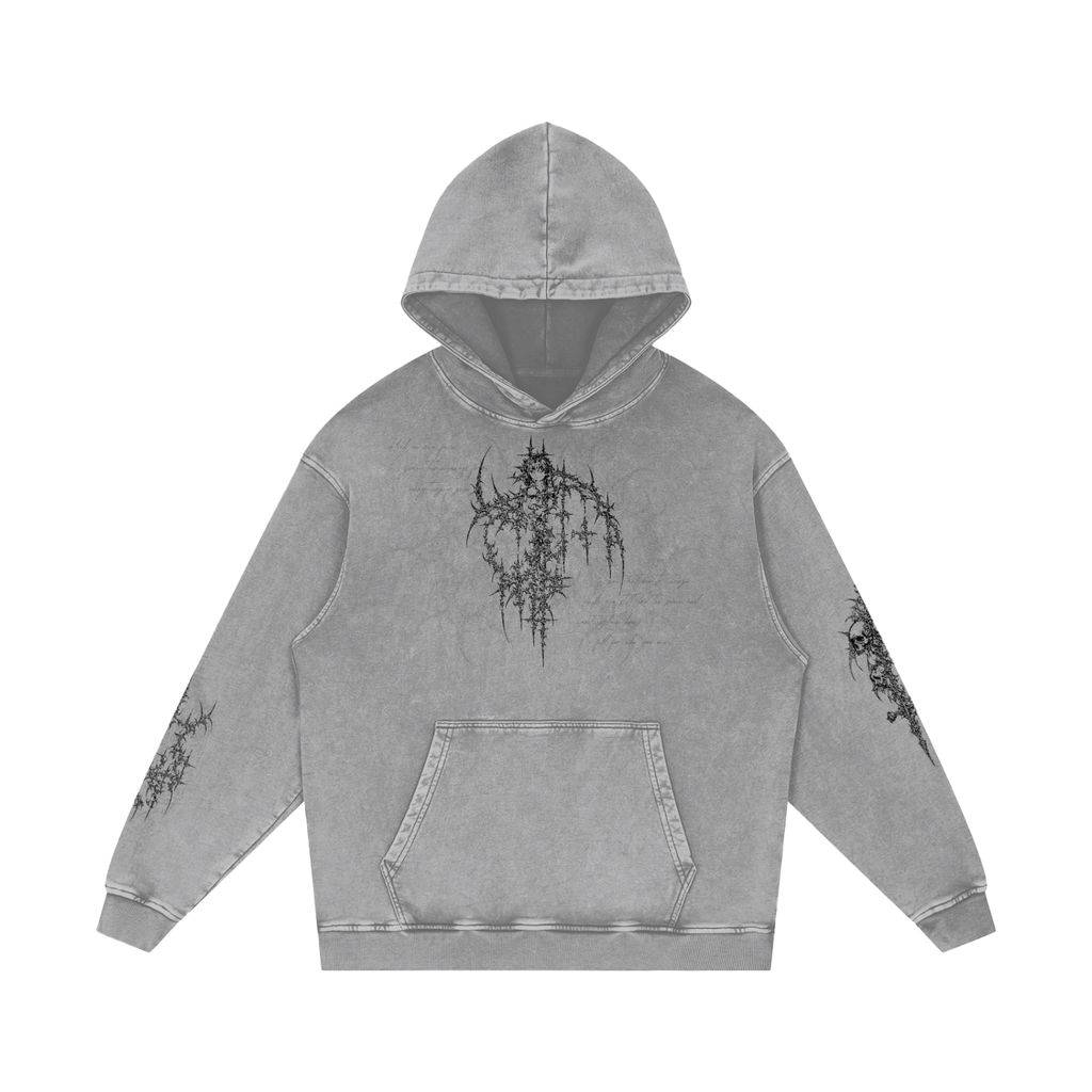 "wither" vintage hoodie - light + dark ෆ