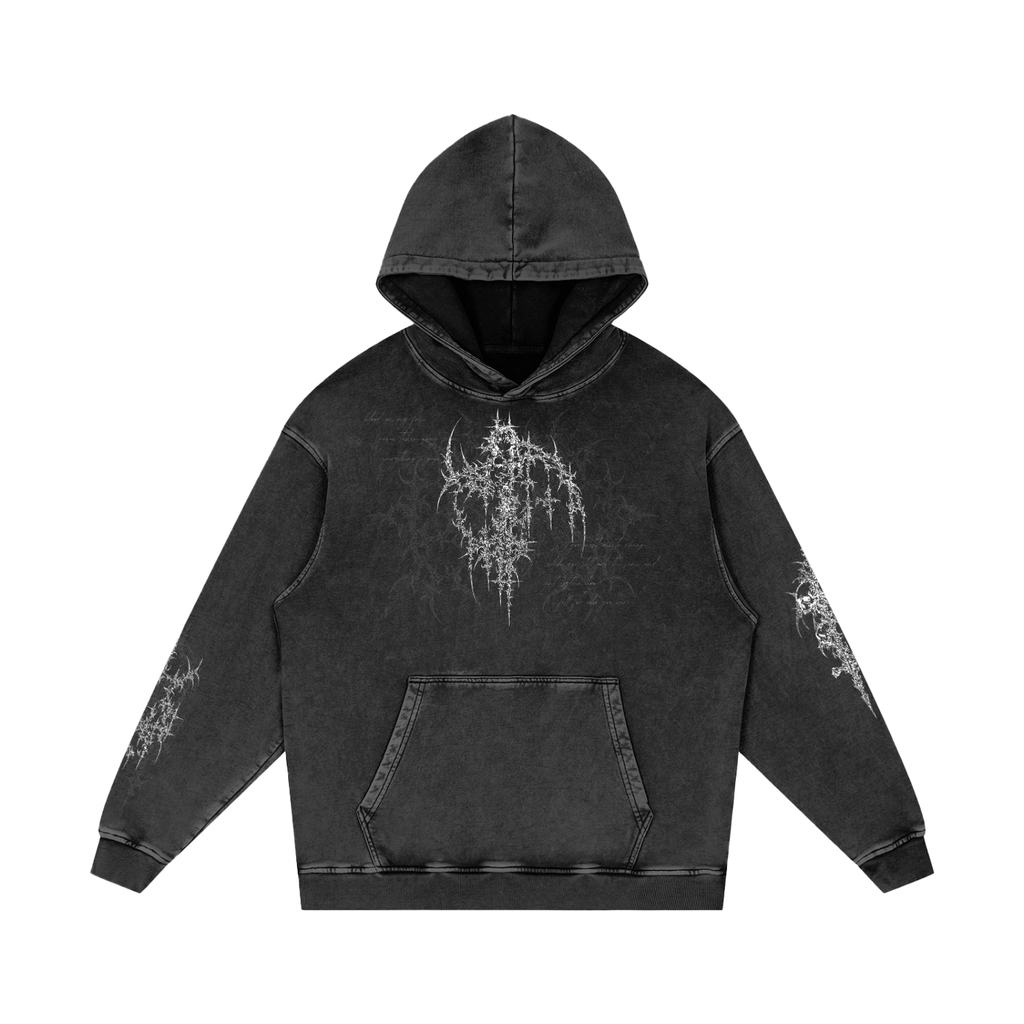 "wither" vintage hoodie - dark ෆ