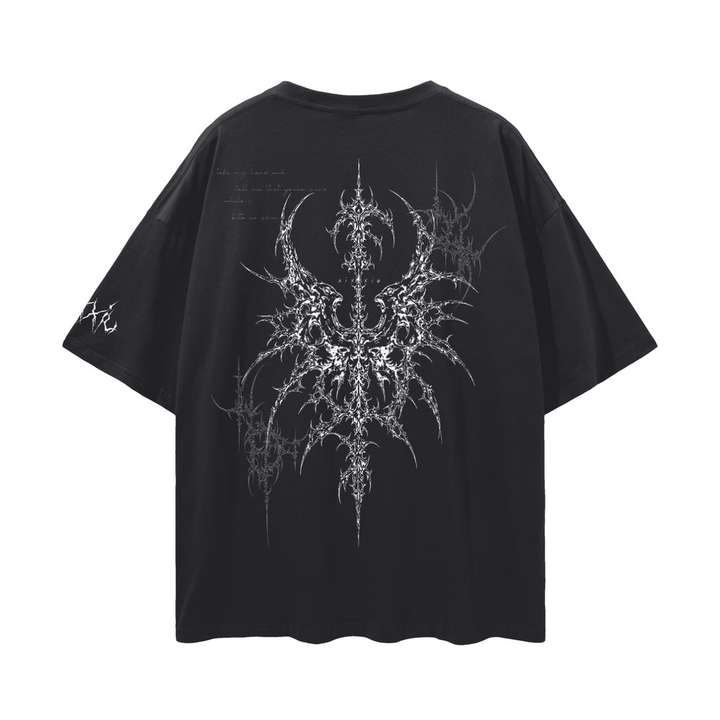 "bite ur skin" oversized shirt - dark ´ཀ`