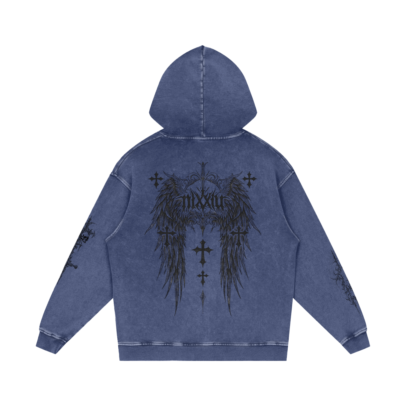 "wither" vintage hoodie - light + dark ෆ