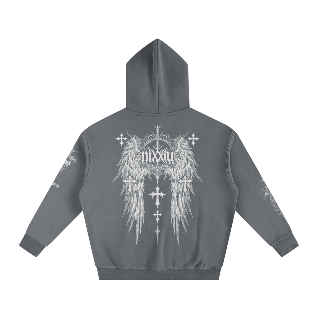 "wither" oversized hoodie - dark ෆ