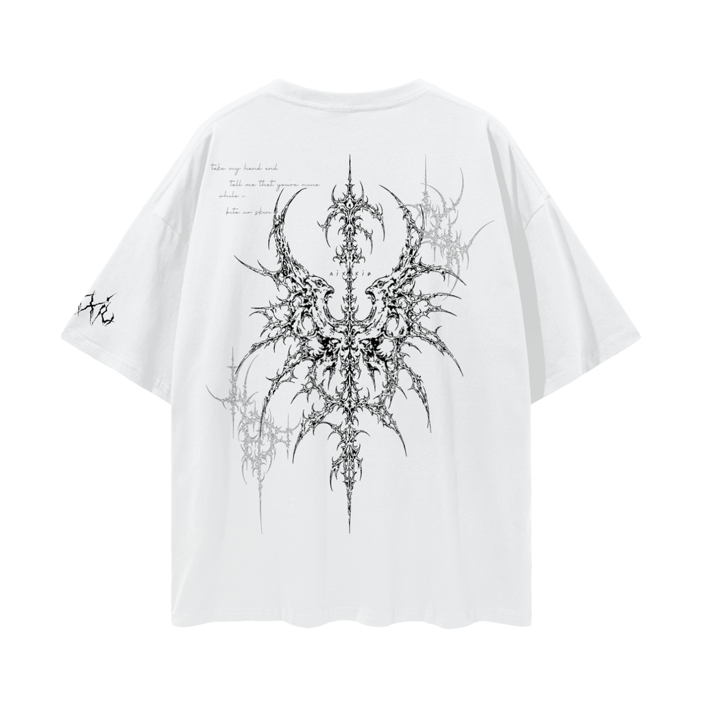 "bite ur skin" oversized shirt - light ´ཀ`