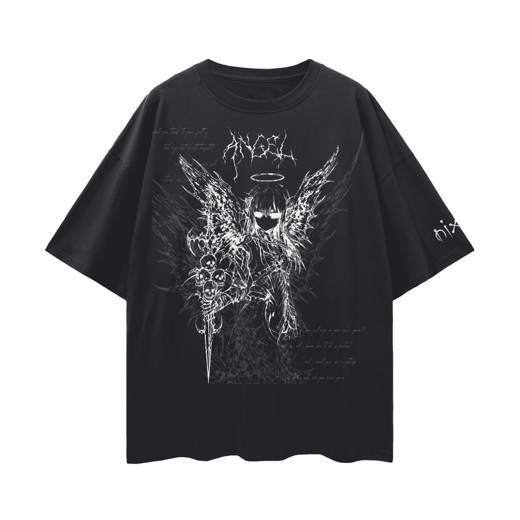 "angel" oversized shirt - dark 𓆩♡𓆪